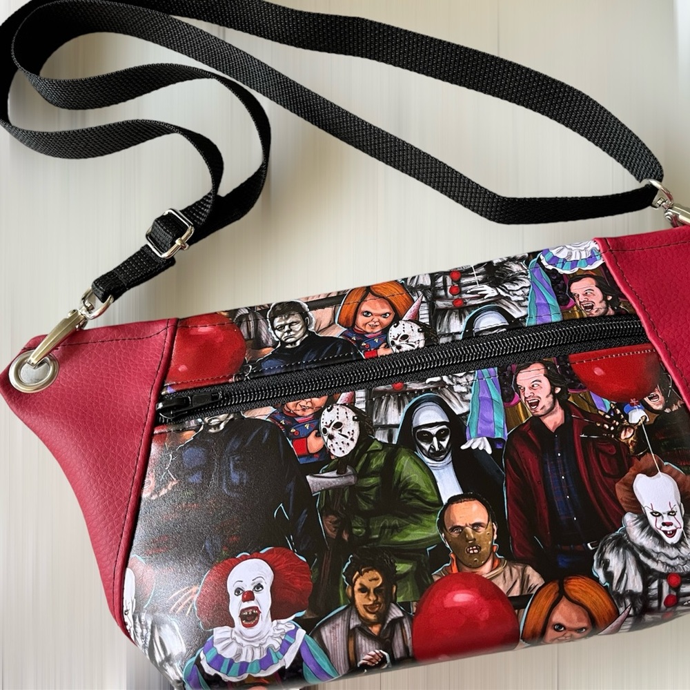 Horror handmade fanny pack / crossbody